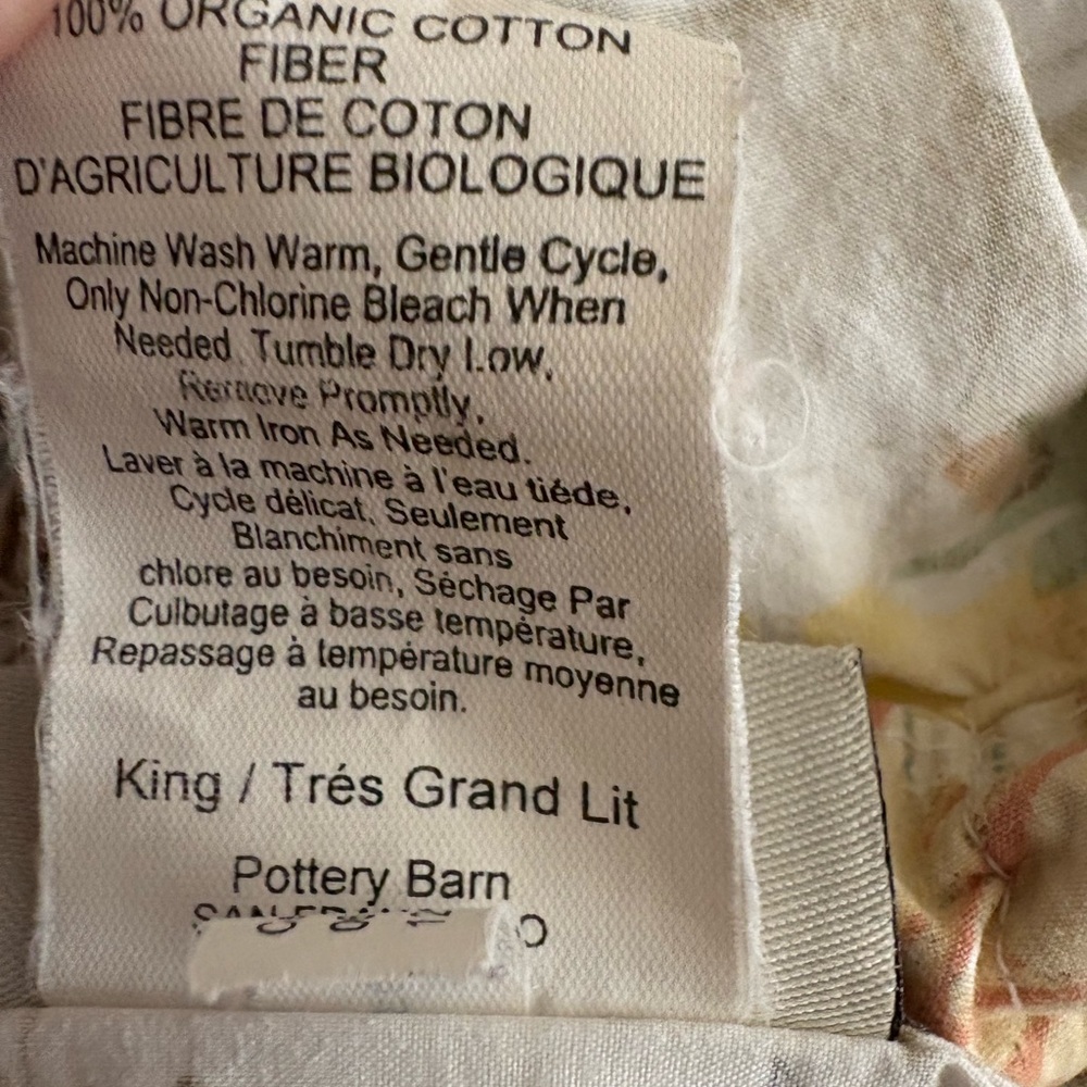 Pottery Barn Multicolor Butterfly and Floral Duvet Cover - Picture 4 of 4